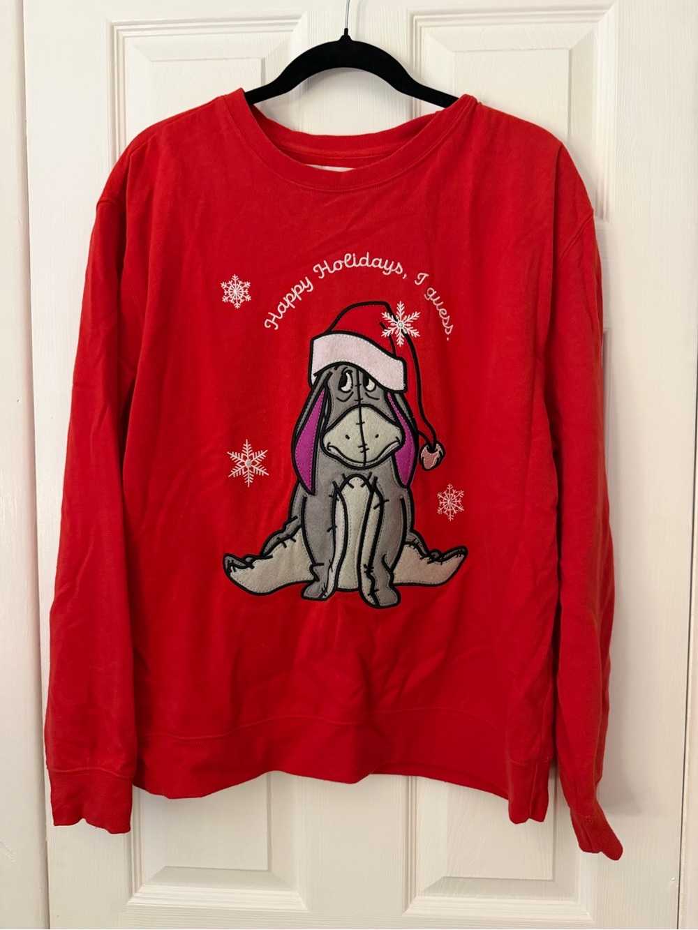 Disney Red Holiday Eeyore Crewneck Sweatshirt